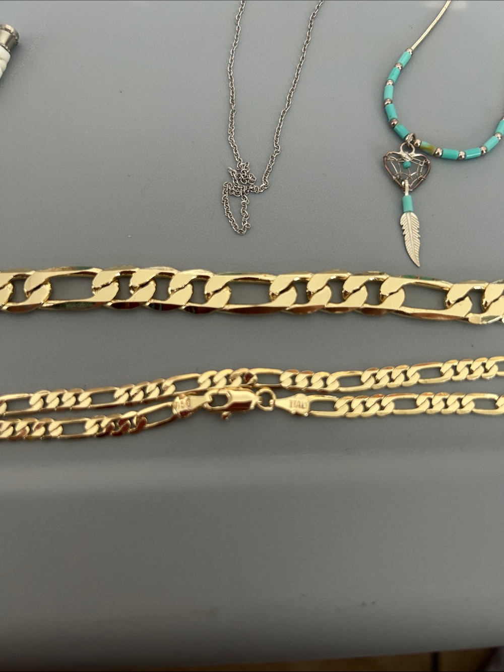 Turquoise Beaded Leather Layered Necklace - Women Jewelry - Picture 5 of 5